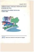 Direktori Dan Tingkat Penghunian Kamar Hotel Provinsi Sulawesi Tenggara Tahun 2001