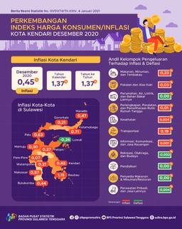 Kendari City December 2020 Experienced Inflation Of 0.45 Percent