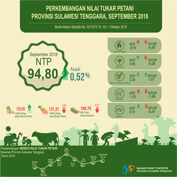 Indeks NTP Sulawesi Tenggara Pada September 2018 Tercatat 95,78